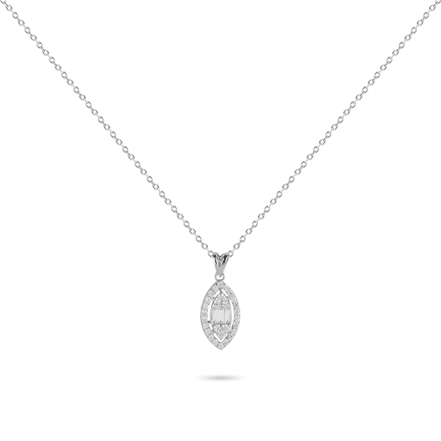 Gold Diamond Illusion Marquise Choker Necklace