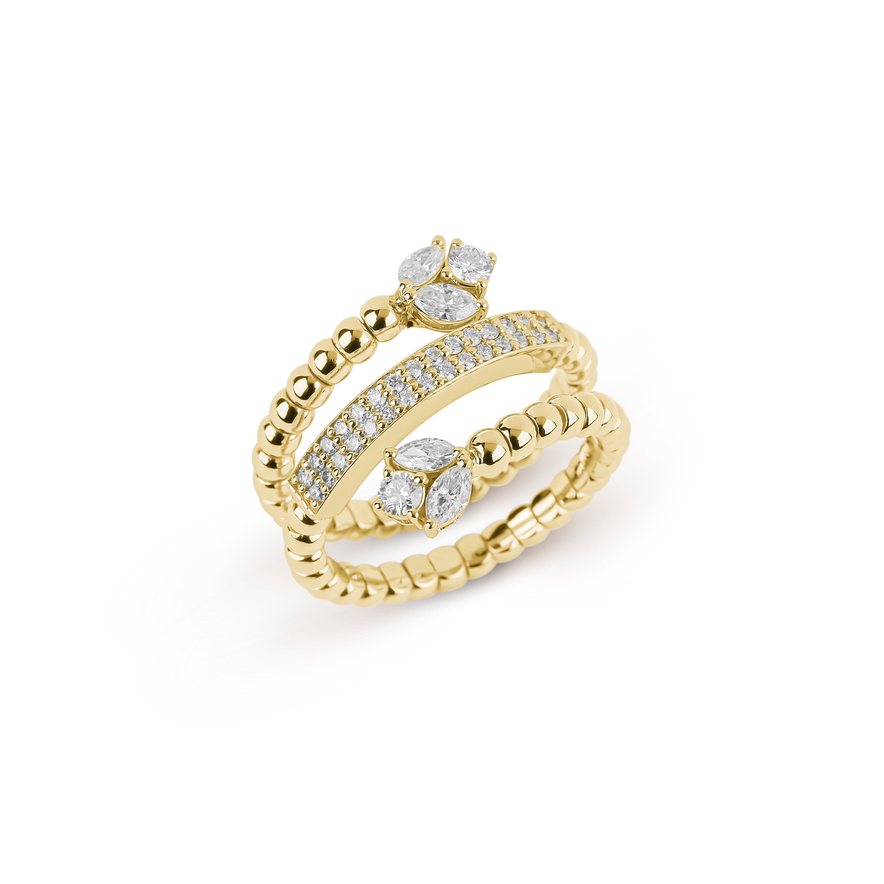 Buy Rosina Spiral Diamond Ring Online | CaratLane